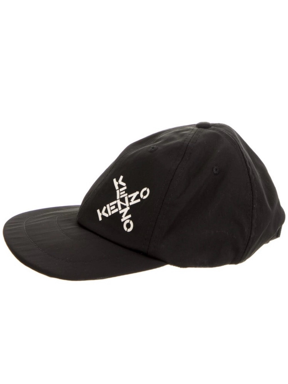 Kenzo Black Cap with White Diagonal Logo
